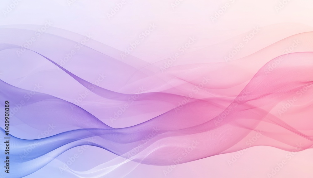 Soft Flowing Waves in Gradients of Pink and Blue Tones Soft Flowing Waves in Gradients of Pink and Blue Tones