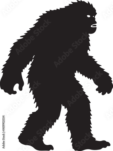 Walking Bigfoot Silhouette – Mythical Creature Illustration

Sasquatch in Motion – Hand-Drawn Forest Legend Art

Monochrome Yeti Sketch – Cryptid in the Wild

