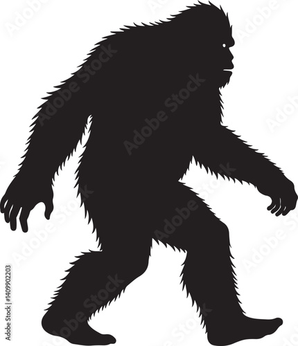 Walking Bigfoot Silhouette – Mythical Creature Illustration

Sasquatch in Motion – Hand-Drawn Forest Legend Art

Monochrome Yeti Sketch – Cryptid in the Wild


