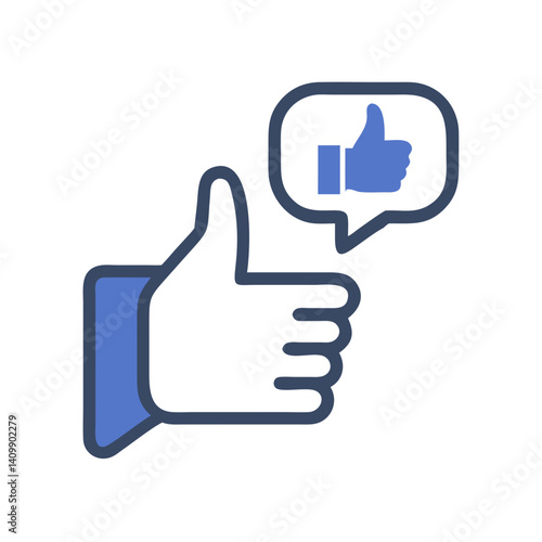 Thumbs Up Icon Representing Approval and Positive Feedback