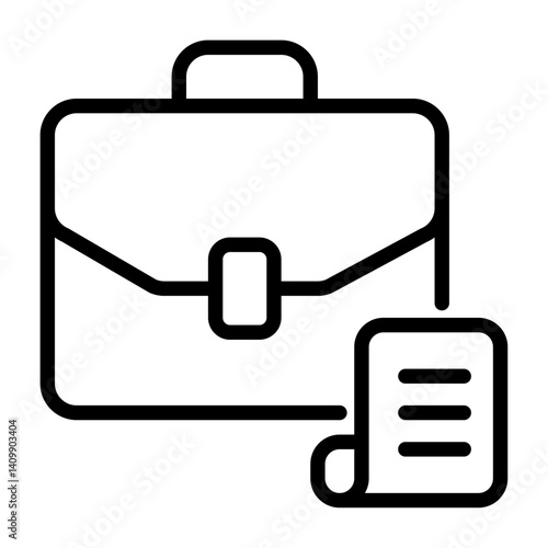 job history outline icon. career black line illustration.