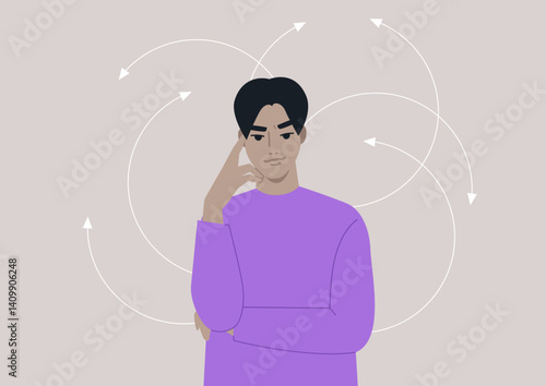 Exploring the whirlwind of ADHD racing thoughts in a creative representation of inner mental dialogue and self-reflection