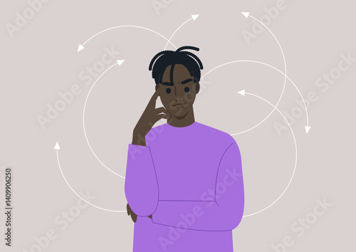 Exploring the whirlwind of ADHD racing thoughts in a creative representation of inner mental dialogue and self-reflection