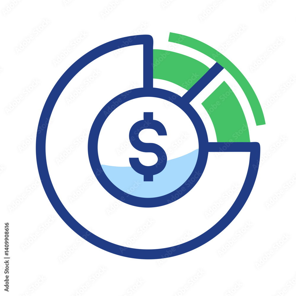 Pie Chart Icon Representing Data Analysis, Financial Breakdown, and Statistical Reporting Pie Chart Icon Representing Data Analysis, Financial Breakdown, and Statistical Reporting