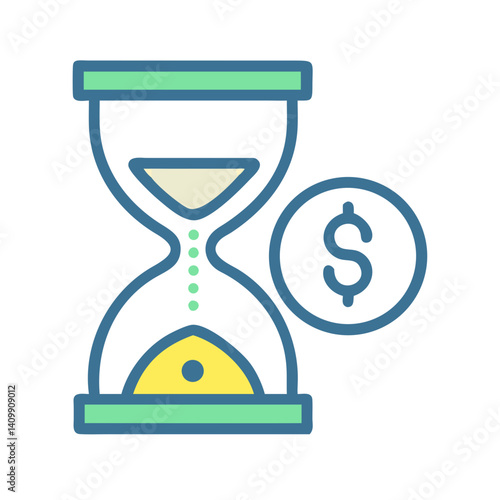 Hourglass Icon Representing Time, Patience, and Financial Planning