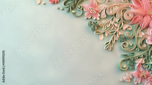 Easter decoration chick ornaments festive banners. Floral Embellishments Pastel Hues Graceful Decorations Delicate Design Artistic Elements Springtime Decor.