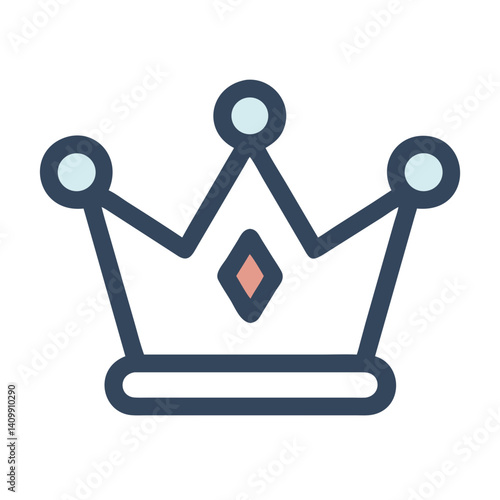 Crown Icon Representing Royalty, Luxury, and Leadership