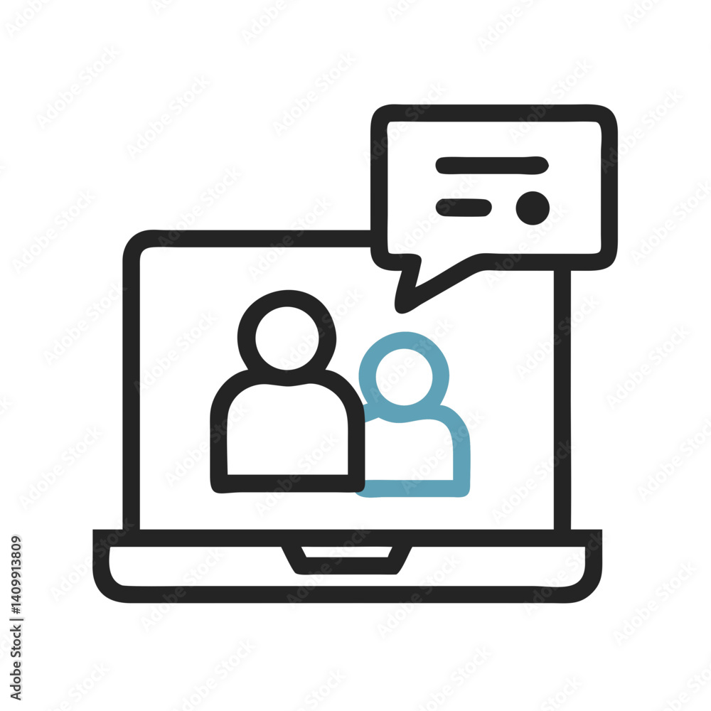 Video Call Icon Representing Online Communication or Virtual Meeting Video Call Icon Representing Online Communication or Virtual Meeting