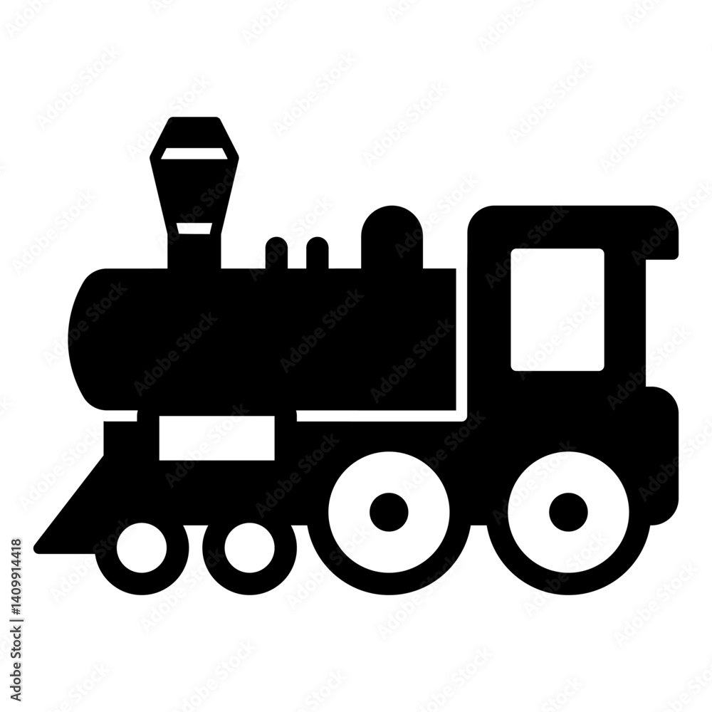 Railroad main wagon solid icon, west desert railway concept. Vector graphics. Steam engine train sign on white background, glyph style mobile or design. Railroad main wagon solid icon, west desert railway concept. Vector graphics. Steam engine train sign on white background, glyph style mobile or design.