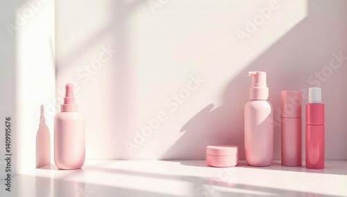 Clean, minimalist white backdrop for cosmetics , tone, bright, professional
