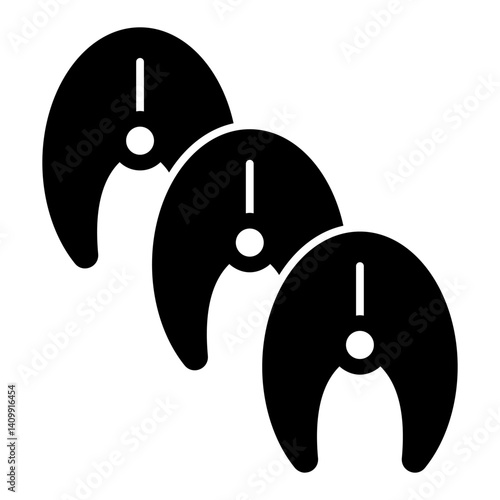 Chooped fish solid icon, fishery cooking concept. Vector graphics. Fresh fish sign on white background, glyph style mobile or design.