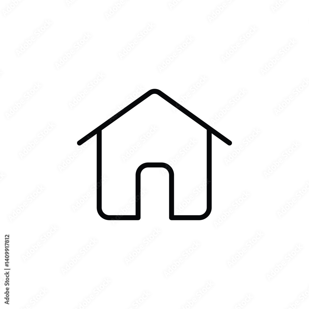 Home line icon. House line icon. property icon vector isolated on white background Home line icon. House line icon. property icon vector isolated on white background