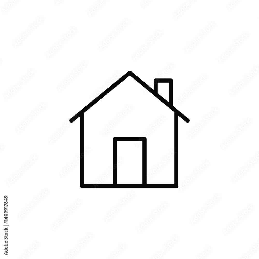 Home or house line icon vector isolated on white background Home or house line icon vector isolated on white background
