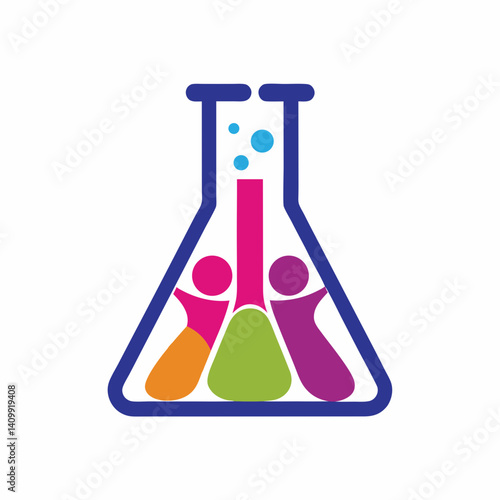 vector illustration of laboratory glassware