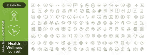 Public health icon set. Containing community health, disease prevention, health protection, medical services, health awareness, hygiene, handwashing and more. Solid vector icons collection.