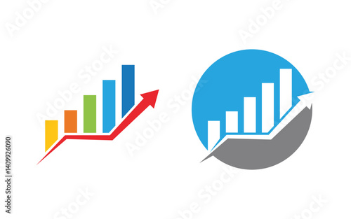 Business Finance concept logo illustration design v.45