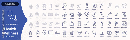 Public health icon set. Containing community health, disease prevention, health protection, medical services, health awareness, hygiene, handwashing and more. Solid vector icons collection.