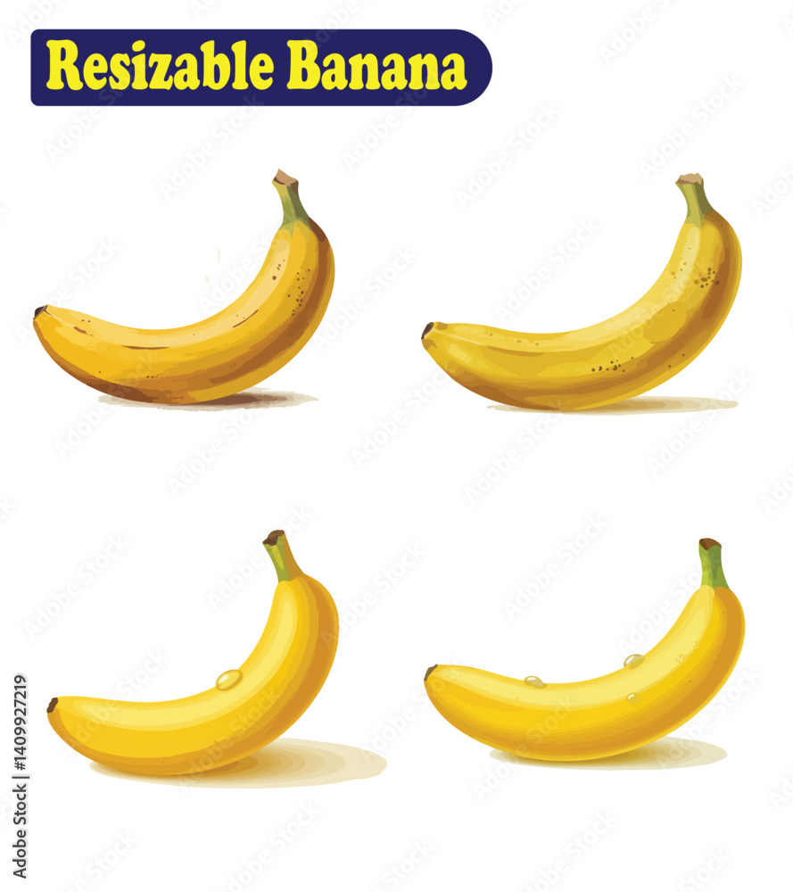Banana, yellow banana, ripe banana, banana vector art. Banana, yellow banana, ripe banana, banana vector art.