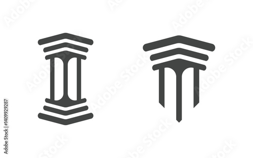 Column justice law Icon Vector illustration design v.13
