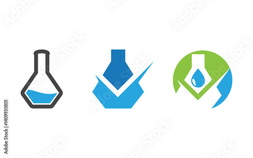 Health Medical Lab Logo template vector illustration design v.1