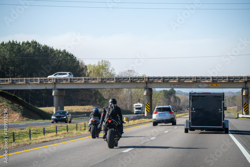 motorcycles on the highway