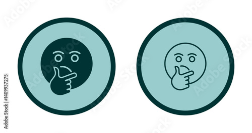 Thinking Face Icon Design