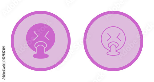 Face Vomiting Icon Design