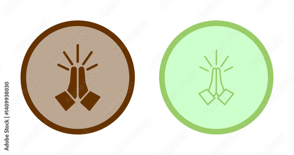 Folded Hands Icon Design