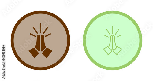 Folded Hands Icon Design