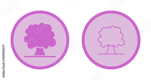 Deciduous Tree Icon Design