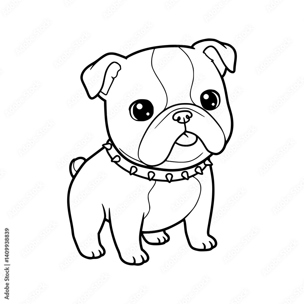 Fototapeta premium dog illustration. Drawing. Coloring book. Black and white