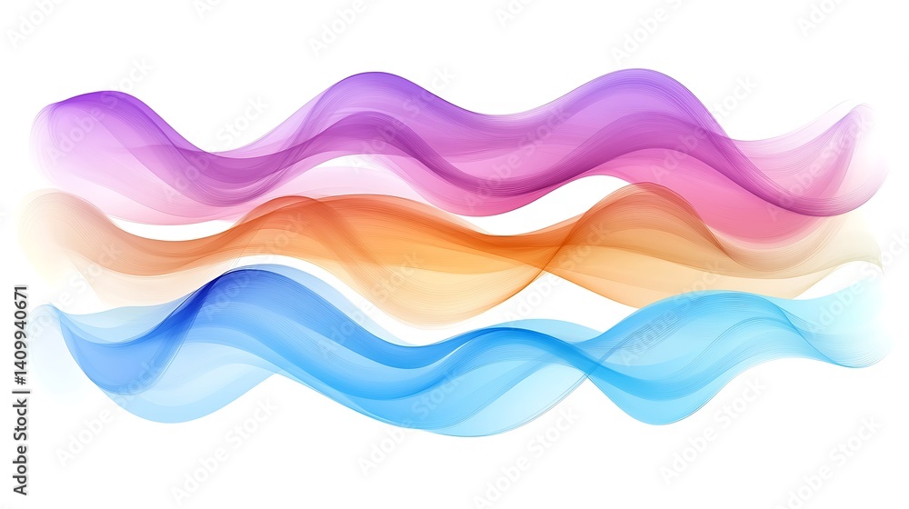 Fototapeta premium Abstract Colorful Waves Flowing Seamlessly
