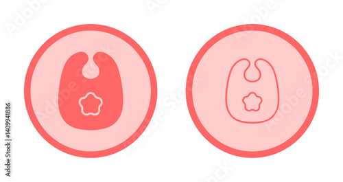 Cute Bibs Icon Design