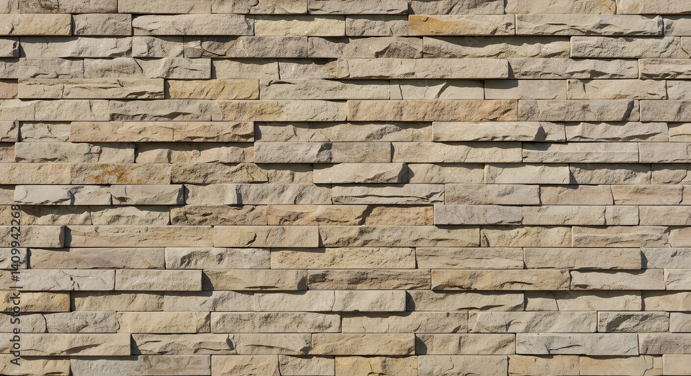 Obraz premium Stacked Stone Wall Texture with Natural Light