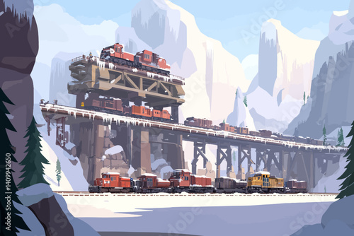 winter in the mountains