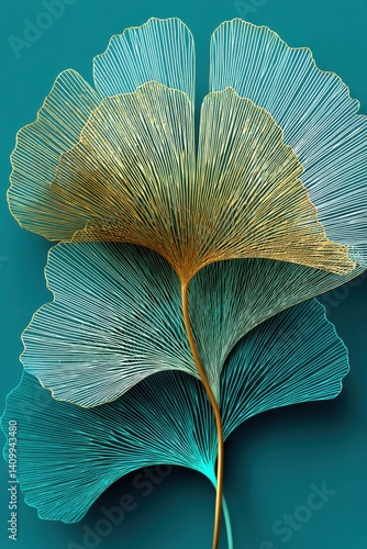 Ginkgo Biloba Cognitive Enhancement and Stress Relief in Geometric Art