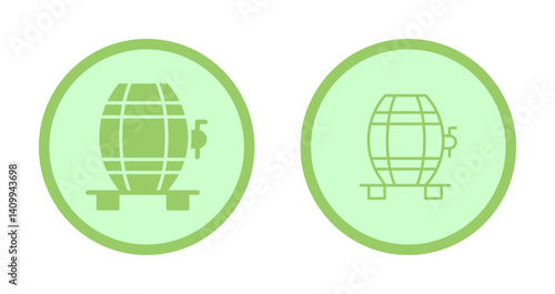 Wine Cask Icon Design