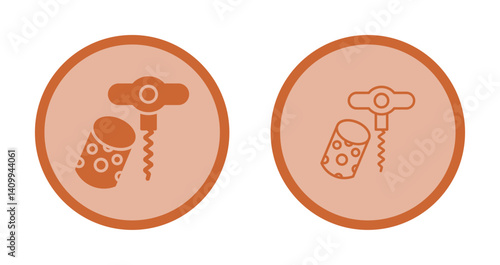 Wine Cork Icon Design