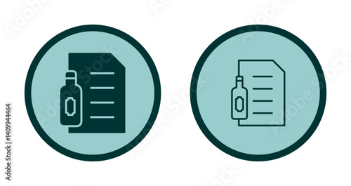 Wine Tasting Notes Icon Design