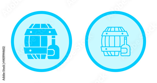 Wine Barrel Icon Design