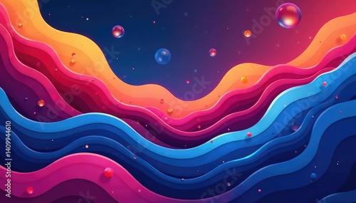 Fluid organic shapes, flowing lines, dynamic design, abstract, color, texture