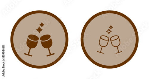 Wine Glasses Icon Design