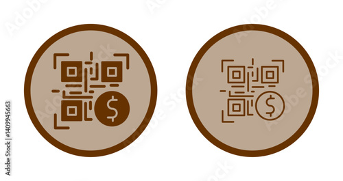 QR Code Payment Icon Design