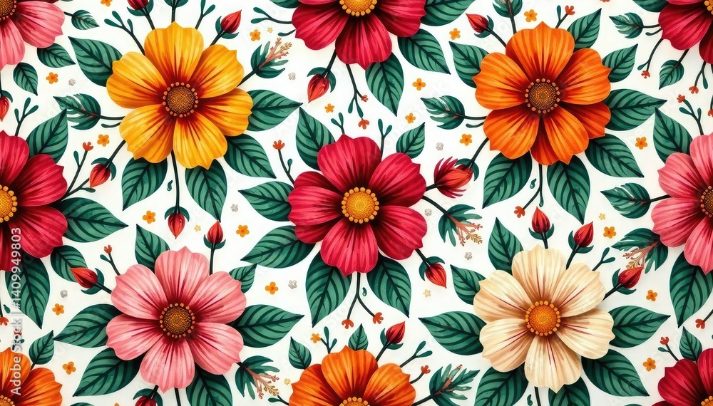 Intricate floral design, repeating seamlessly , retro pattern, print, illustration Intricate floral design, repeating seamlessly , retro pattern, print, illustration