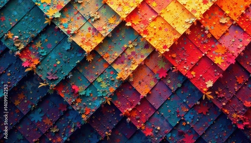 Intricate geometric textile design in muted tones , texture, minimal