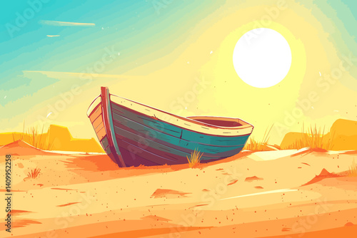 fishing boat on the beach