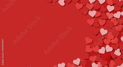 *Heart Motif Background in Vibrant Reds & Soft Pinks – Uplifting Blood Donor Support Design with Copy Space*