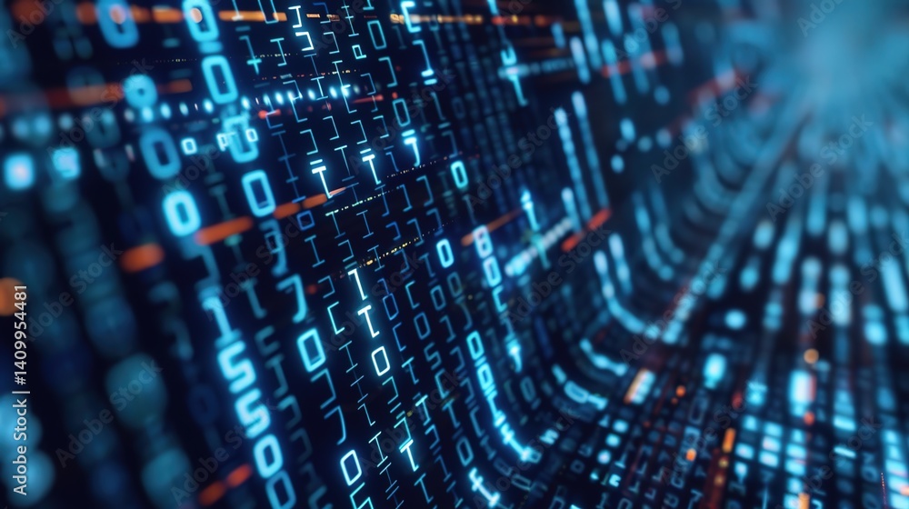 Binary Code Flow: Dynamic Background for Digital Systems & Programming Binary Code Flow: Dynamic Background for Digital Systems & Programming