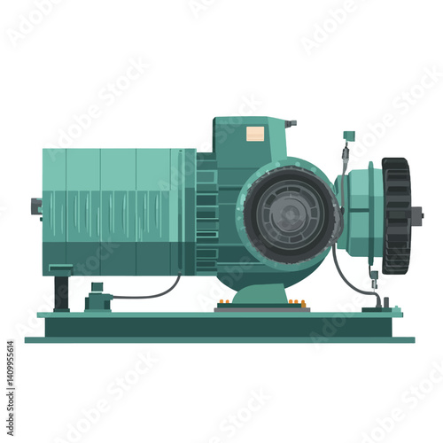 Dynamo machine on white 