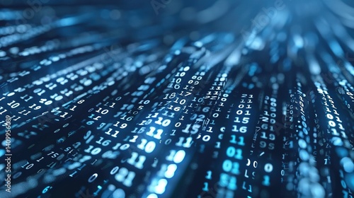 Binary Code Flow: Dynamic Background for Digital Systems & Programming